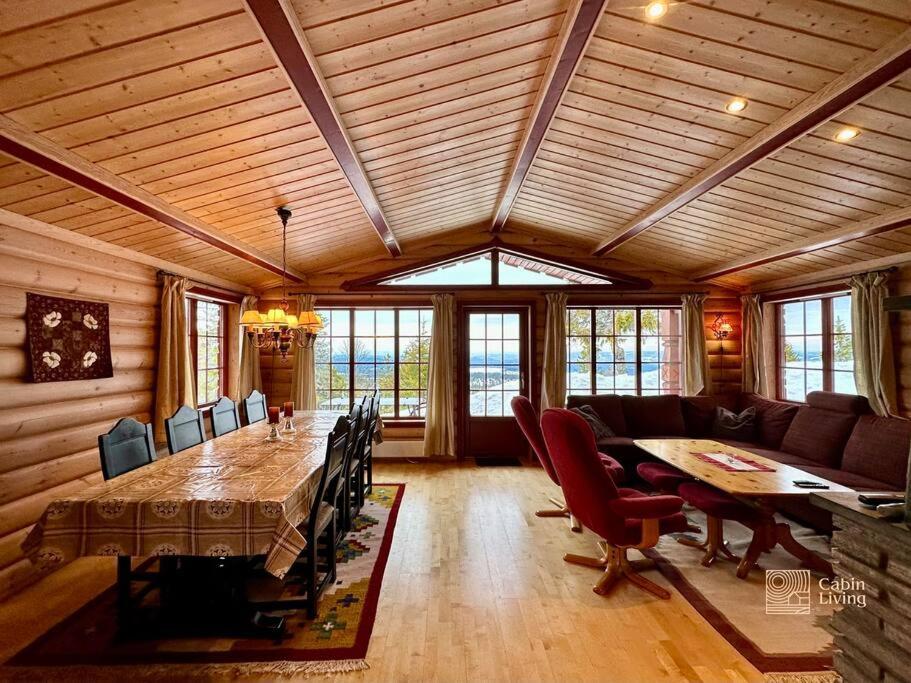 Large Cabin Sjusjoen Best View, Sauna, Ski Inout 외부 사진