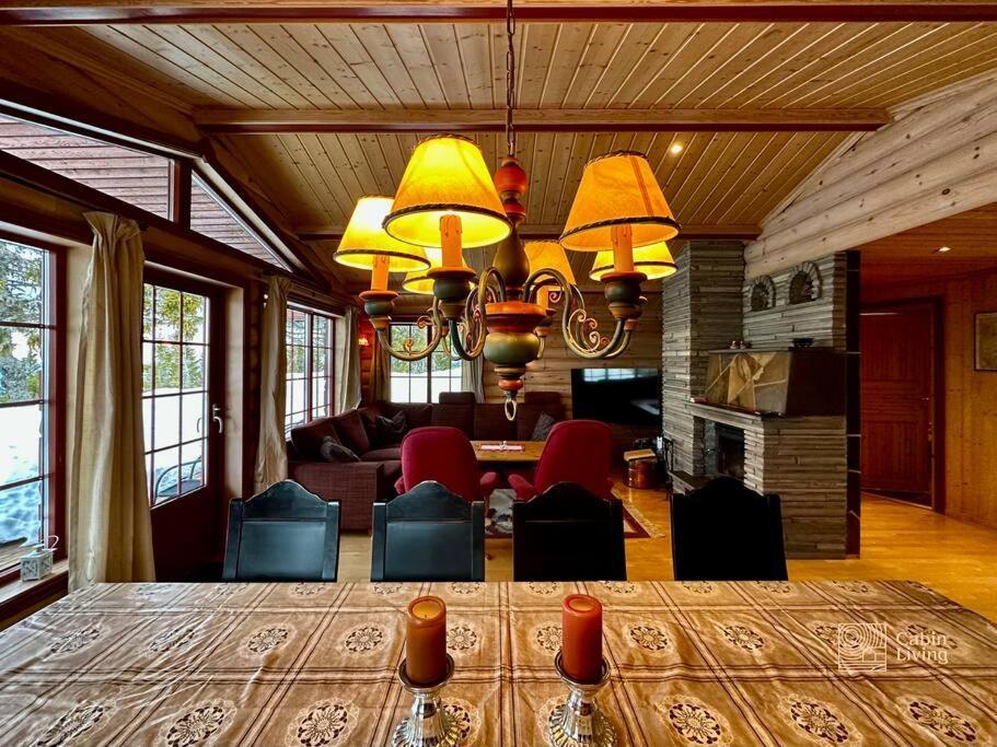 Large Cabin Sjusjoen Best View, Sauna, Ski Inout 외부 사진